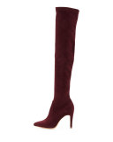 Jemina Suede Over-the-Knee Boot, Oxblood