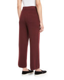 Laila Cropped Sweat Pants, Burgundy