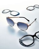 Limited Edition Interchangeable Sunglasses, Gold
