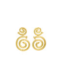 18k Hammered Spiral Nail Earrings