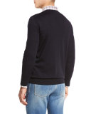 High-Performance Merino Wool Crewneck Sweater, Navy