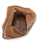 Veneta Large Shadow-Embroidered Snake/Cervo Hobo Bag, Beige