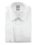 Pleated Tuxedo Shirt, White 