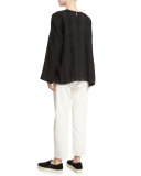Shadow Plaid Drapey Easy Top