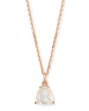 Rose-Cut Diamond Pendant Necklace in 18K Rose Gold, 0.81ct