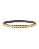 Old World Midnight & 18k Gold Carved Bangle 