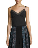 Margarit Lace-Trim Camisole Top, Black