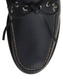 Yarmouth USA Leather Boat Shoe, Black