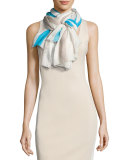 Righina Striped Cotton Scarf, Multicolor