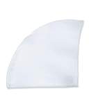 Solid Silk Pocket Circle, White