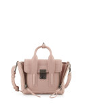 Pashli Mini Leather Satchel Bag, Petal