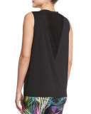 Triangle Sport Tank with Mesh-Insert