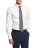 Textured Solid Silk Tie, Black