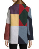 Cheval Colorblock Pea Coat, Carnavalet