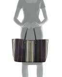 Kerrington Striped Square Tote Bag, Cutout T Print