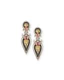 Drop Earrings with Pink Tourmaline