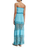 Charlotte Crochet-Panel Maxi Coverup Dress