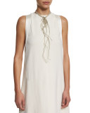 Multi-Strand Beaded Choker Necklace, Butter