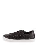 Albert Studded Leather Low-Top Sneakers, Black