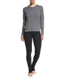 Downtown Mesh-Back Sweatshirt, Gray