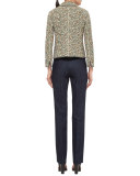 Static Tweed Three-Button Jacket, Multi