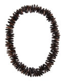 Long Wooden Spike Necklace