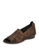 Eadan Open-Toe Laser-Cut Flat, Bronze Oasis