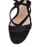 Janis High Suede Lace-Up 105mm Sandal