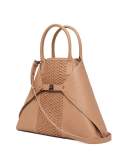Ai Medium Braided Top-Handle Bag, Camel