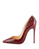 So Kate Python Red Sole Pump, Red