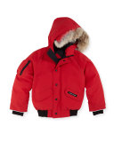 Rundle Bomber w/Detachable Fur Trim, Red, Youth XS-XL
