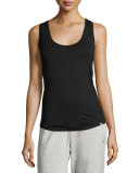 Yoga Basic Scoop-Neck Racerback Tank, Black