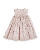 Sleeveless Floral Smocked Bishop Dress, Pink, Size 3-24 Months