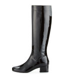 Laureen Weatherproof Patent Boot, Black