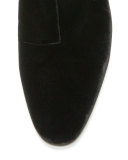 Fenella Velvet Bootie, Black