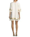 Shimmy Shimmy Tassel Cocktail Dress, Ivory