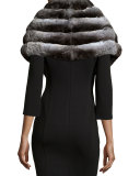 Chinchilla Fur Shawl, Gray