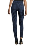 Night Floral Jacquard Skinny Jeans 