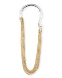 Two-Tone Long Chain Draping Necklace