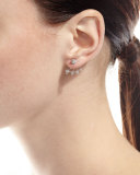 18K White Gold Diamond Spike Stud & Jacket Earrings