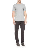 Short-Sleeve Perfect Jersey T-Shirt, Gray