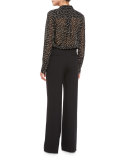 Sunaya NC Starry-Print Silk Top