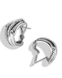 Labyrinth Double-Loop Earrings with Diamonds