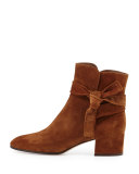 Suede Side-Tie 45mm Ankle Boot, Texas
