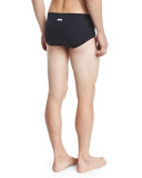 Jacquard Turtle-Scales Swim Briefs, Black