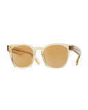 Byredo Photochromic Square Sunglasses, Transparent Champagne