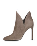 Madison Winged Suede Bootie, Taupe