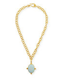 Adjustable 18K Gold-Plated Chain Necklace, 18"
