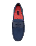Mesh and Rubber Penny Loafer, Navy