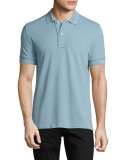 Pique Polo Shirt, Light Blue